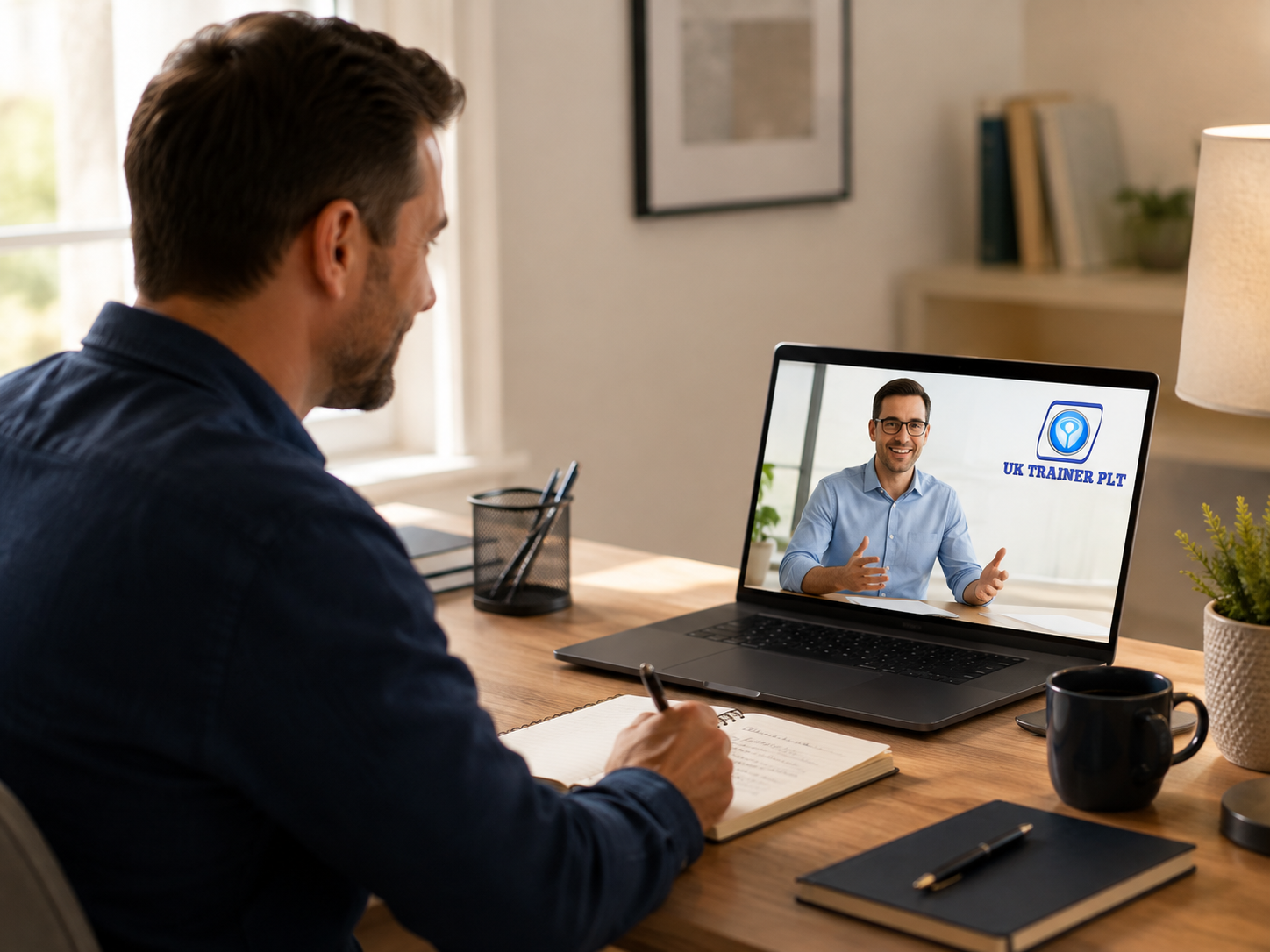Professional attending an online UK Trainer training programme